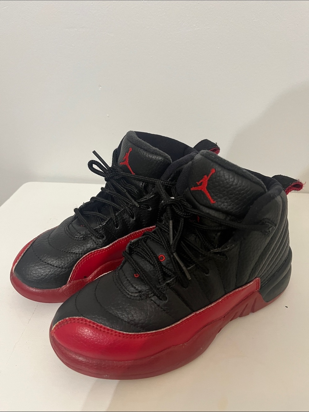 Jordan Kids Black and Red Retro High-Top Sneakers
